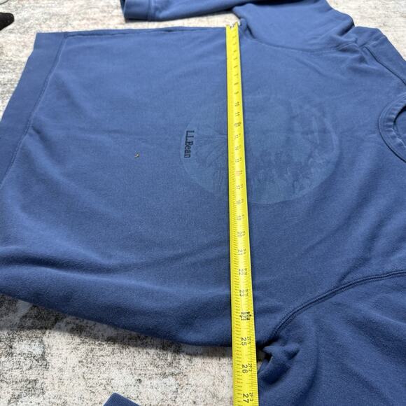 LL Bean Slightly Fitted Men’s XL Regular Crew Neck Sweatshirt Blue Pullover - Picture 5 of 6